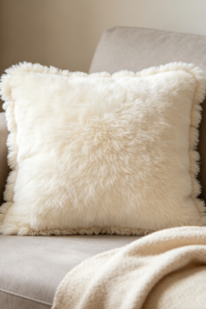 Plush throw pillow/cushion—solid-color accent for bedrooms and sofas