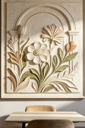 Vintage-style embossed wall art—stylish wall decor for living rooms and dining areas