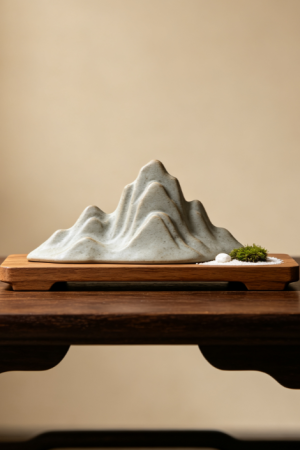 Zen-inspired landscape ornament—decorative piece for living room display shelves or tea rooms